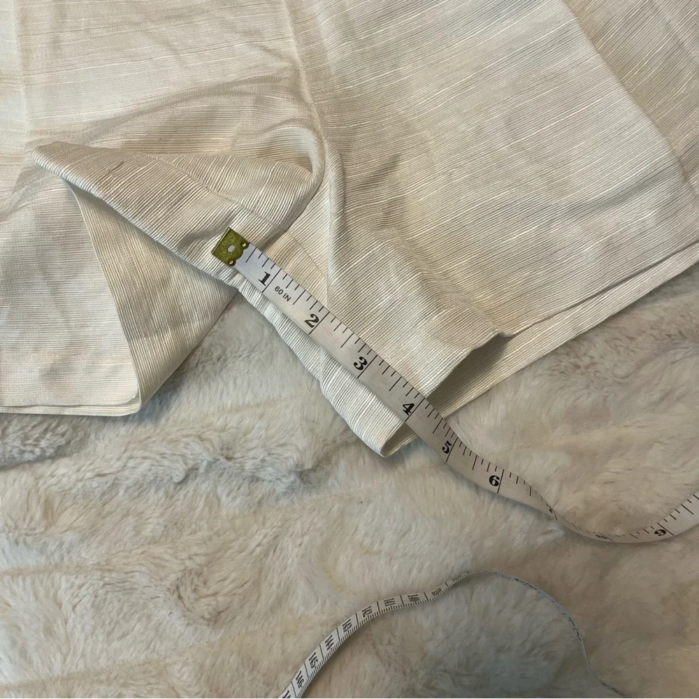 NWT $195 Tory Burch 8 Ivory White Canvas Pleat Front Georgina Preppy Shorts
